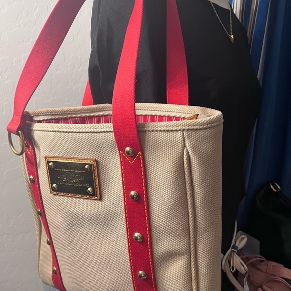 LOUIS VUITTON VINTAGE LTD EDITION ANTIGUA CABAS MM CANVAS TOTE Authentic Pre❤️d - Picture 2 of 15